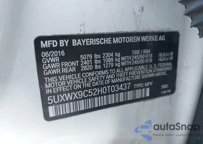 5UXWX9C52H0T03437: 42286639