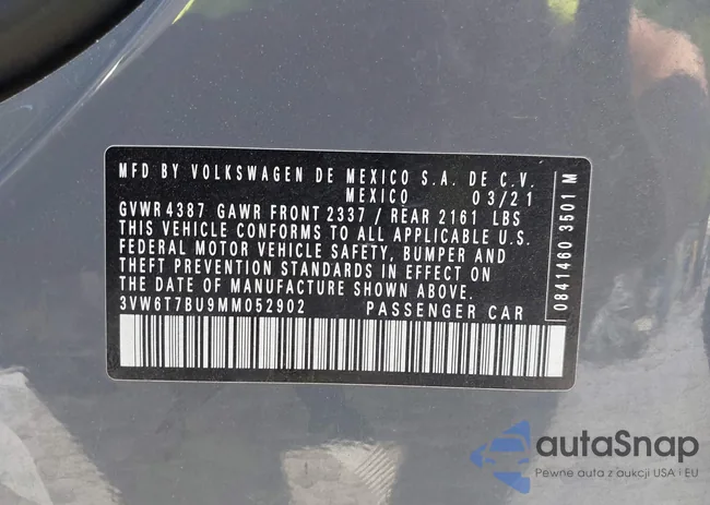 3VW6T7BU9MM052902: 42286711