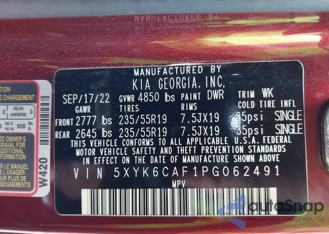 5XYK6CAF1PG062491: 42286738