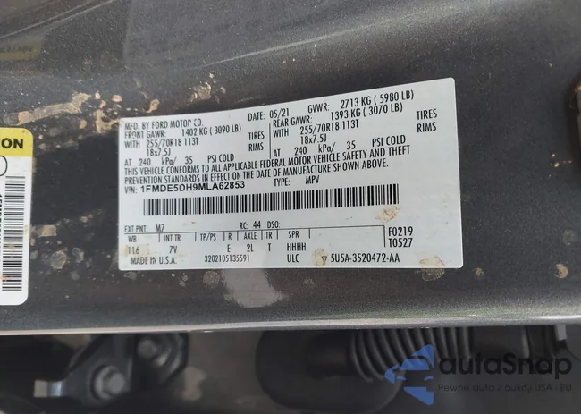 1FMDE5DH9MLA62853: 42286120