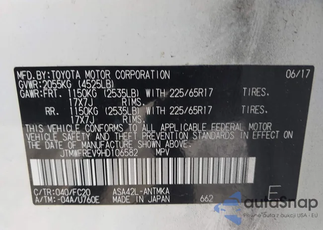 JTMWFREV9HD106582: 42286210