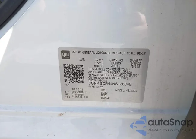 3GNKBCR44NS126346: 42287265