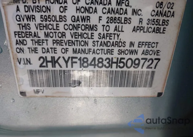 2HKYF18483H509727: 42287315