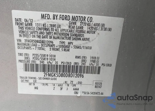 2FMGK5D80DBD12096: 42287429