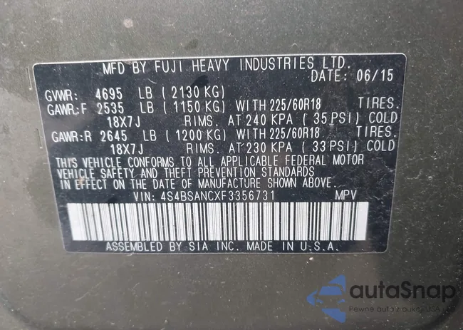 4S4BSANCXF3356731: 42287521