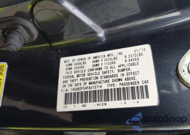 19UUB2F54FA015714: 42286887