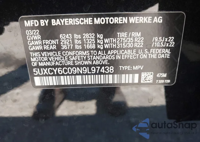 5UXCY6C09N9L97438: 42286912