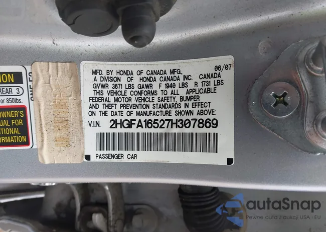 2HGFA16527H307869: 42286937