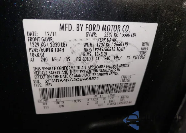 2FMDK4KC2CBA65571: 42287018