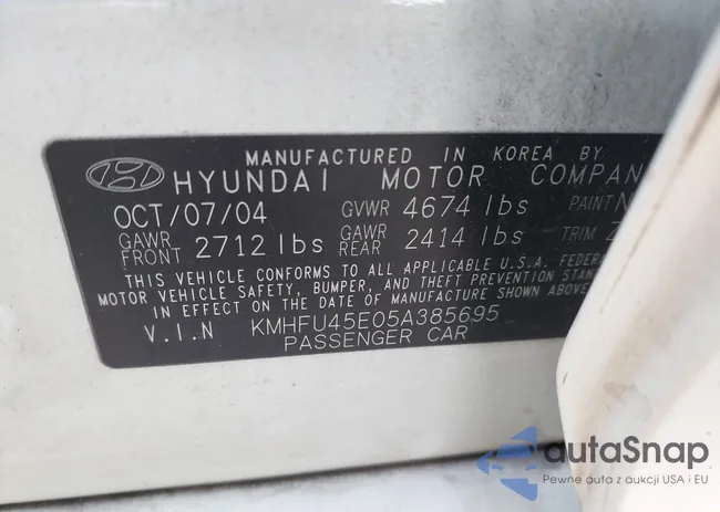 KMHFU45E05A385695: 42287127