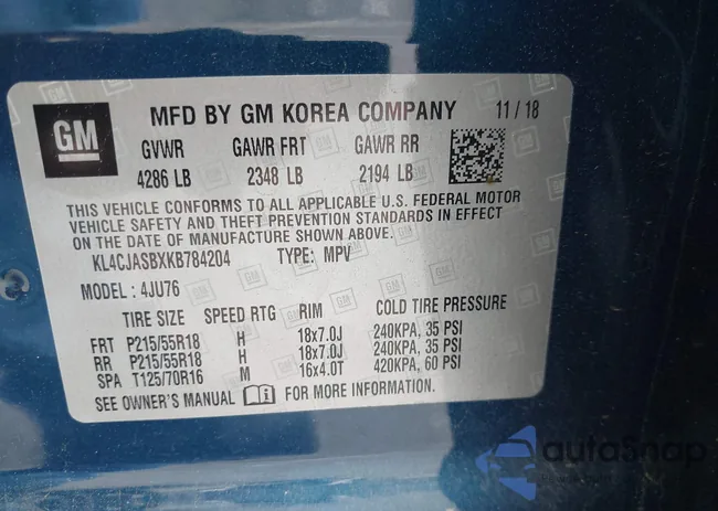 KL4CJASBXKB784204: 42288218