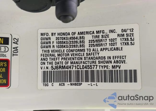 5J6RM4H71CL045577: 42288617