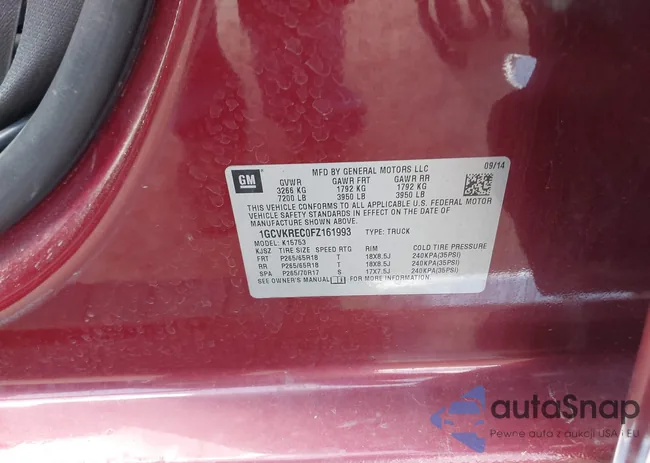 1GCVKREC0FZ161993: 42288723