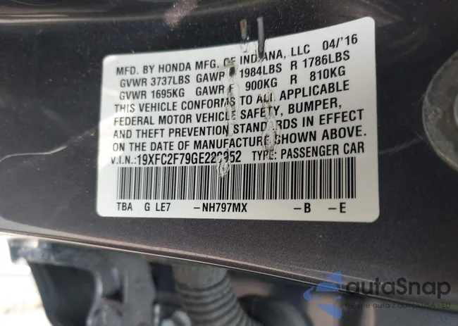 19XFC2F79GE220952: 42287899