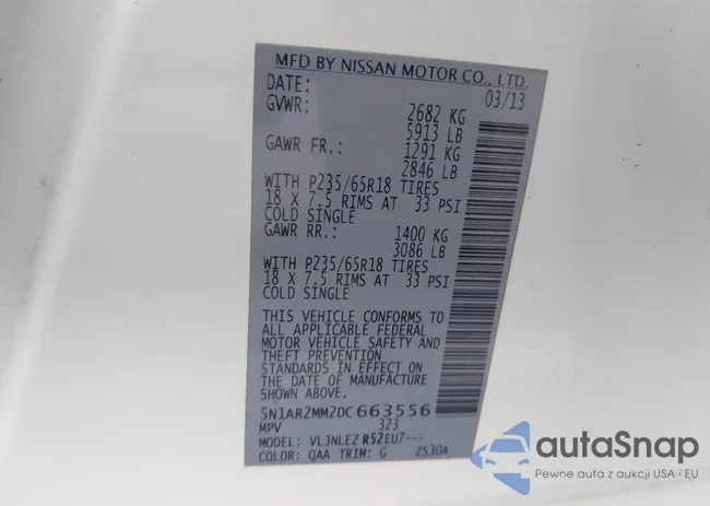 5N1AR2MM2DC663556: 42288090