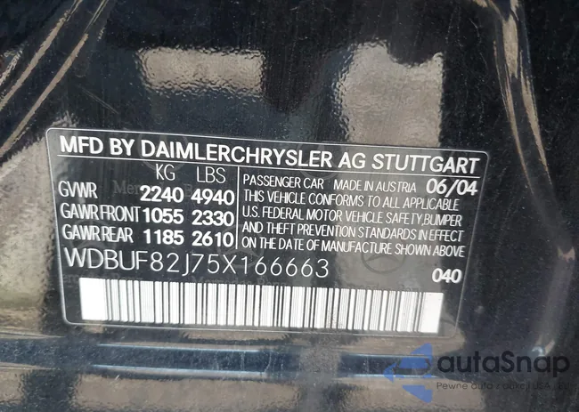 WDBUF82J75X166663: 42288107