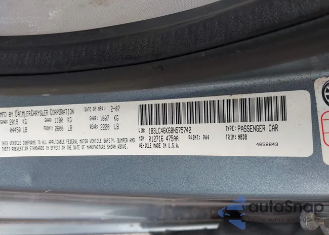 1B3LC46K68N575742: 42288126