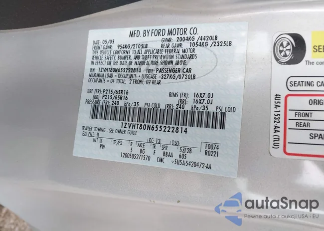 1ZVHT80N655222814: 42288142