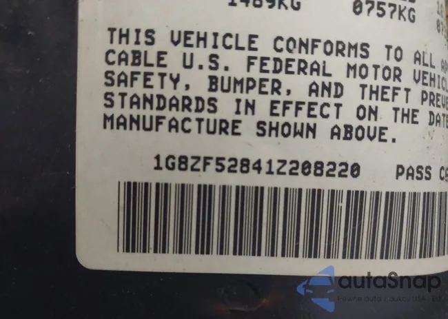 1G8ZF52841Z208220: 42288195