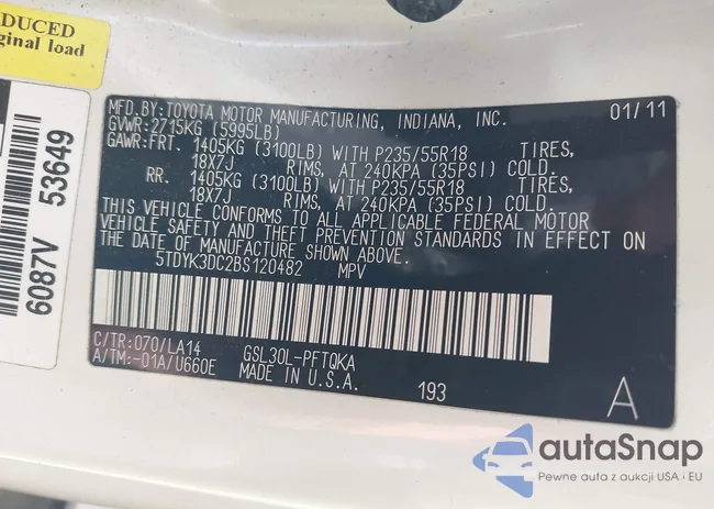 5TDYK3DC2BS120482: 42289237