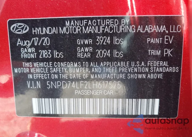 5NPD74LF2LH617525: 42289257