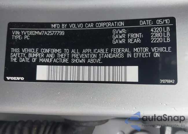 YV1382MW7A2577799: 42289342