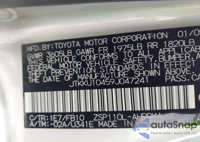 JTKKU10459J047241: 42289380