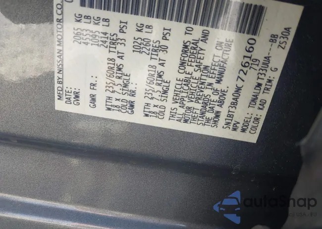 5N1BT3BA0NC726160: 42289458