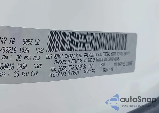 2C4RC1EG2JR292994: 42289603