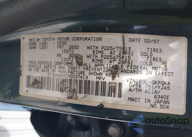 JT3GN86R0V0037419: 42289620