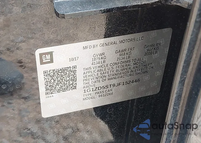 1G1ZD5ST9JF152446: 42289659