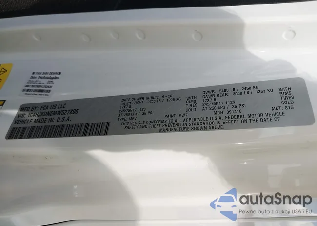 1C4HJXDN6MW527896: 42289722