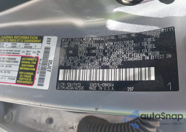 5TFRU5F11BX025041: 42289723