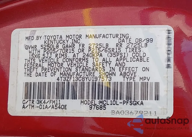 4T3ZF13C8YU197573: 42289728