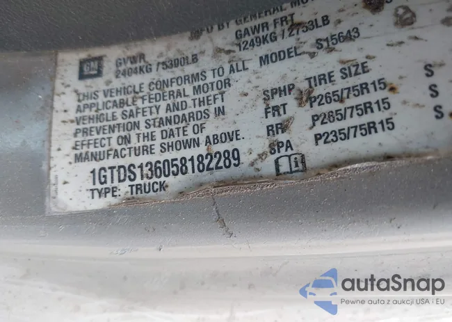 1GTDS136058182289: 42289800