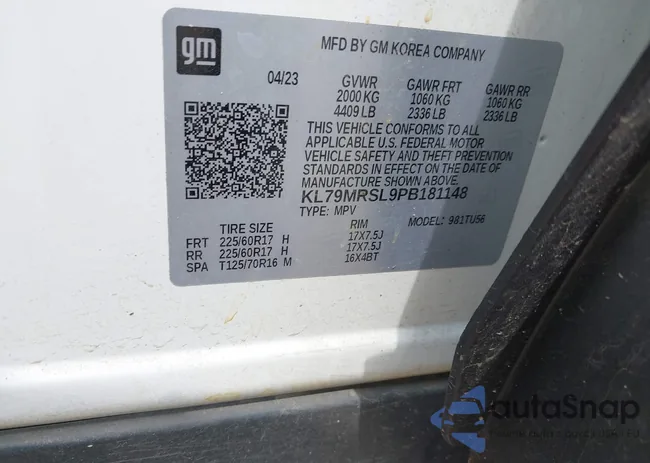 KL79MRSL9PB181148: 42288845