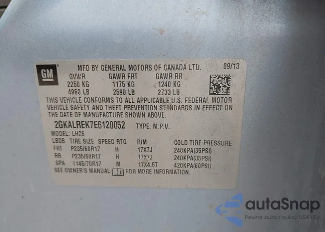 2GKALREK7E6120052: 42288889