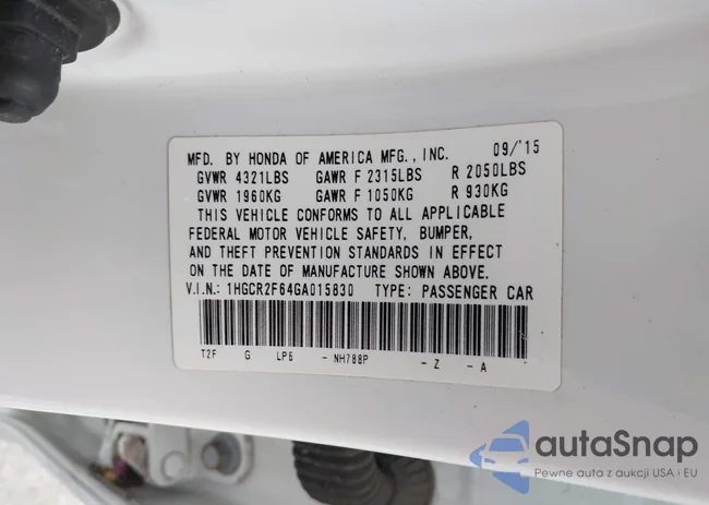 1HGCR2F64GA015830: 42288896