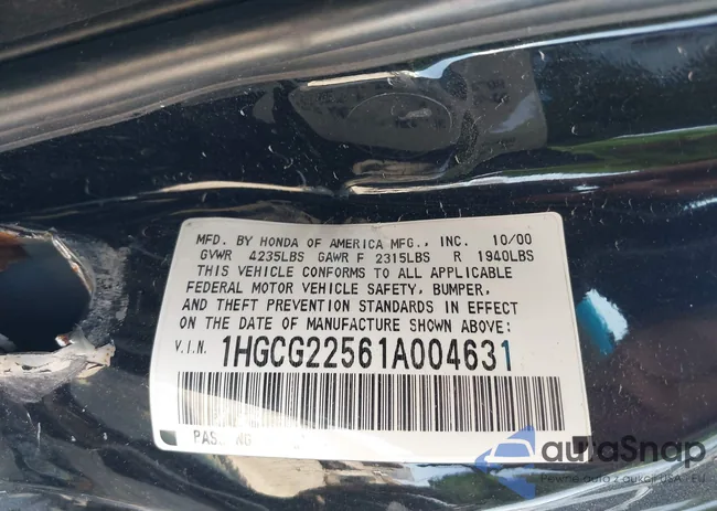 1HGCG22561A004631: 42288919