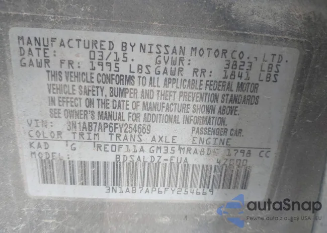 3N1AB7AP6FY254669: 42289005