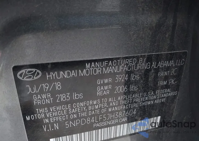 5NPD84LF5JH387604: 42289092