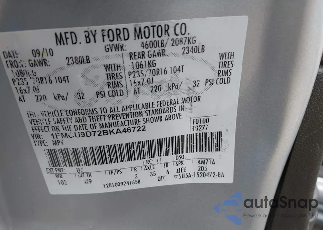 1FMCU9D72BKA46722: 42289141