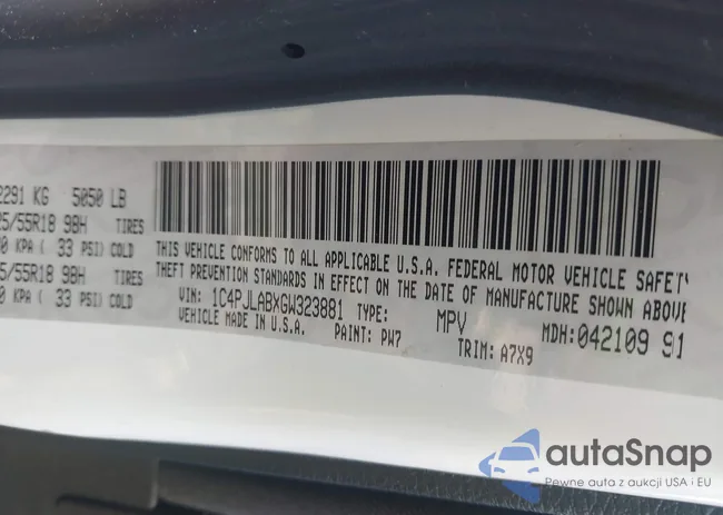 1C4PJLABXGW323881: 42289189