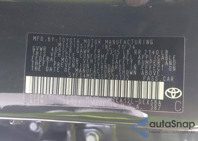 5YFS4MCE1SP222132: 42290246