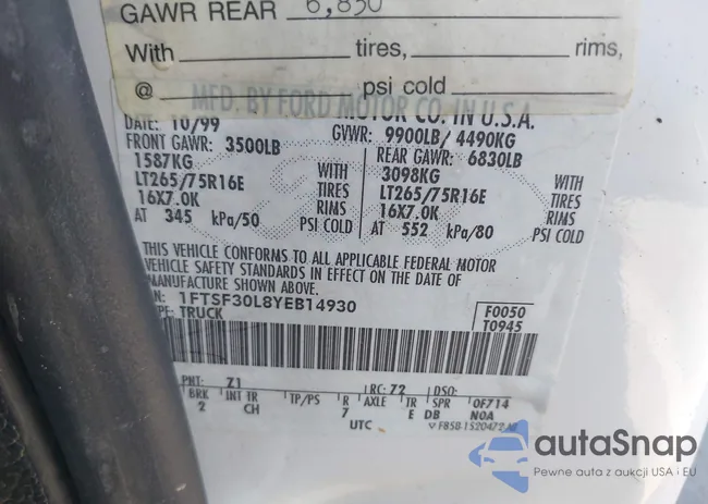 1FTSF30L8YEB14930: 42290265