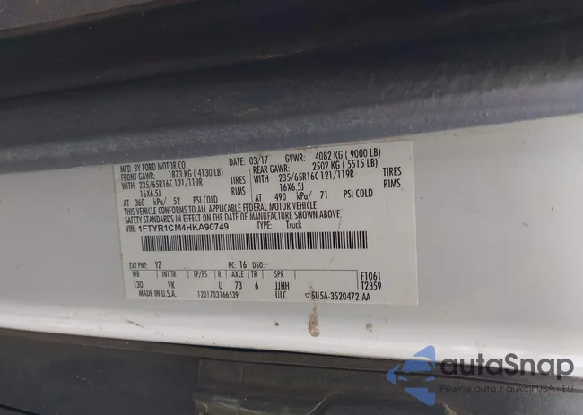 1FTYR1CM4HKA90749: 42290302