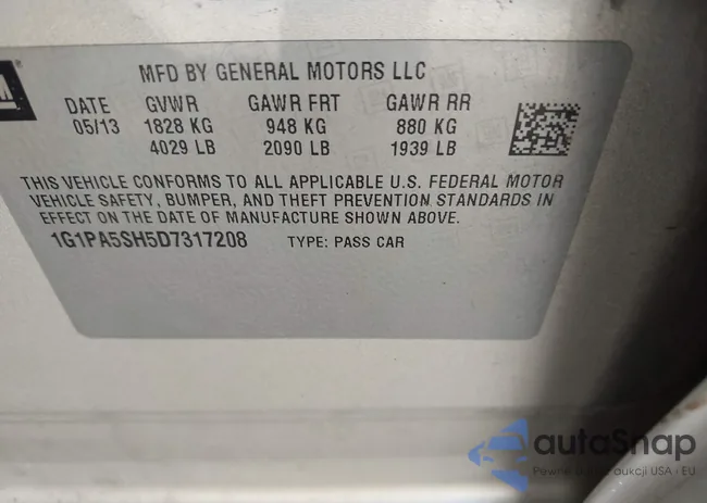 1G1PA5SH5D7317208: 42290313