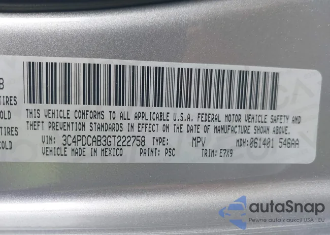 3C4PDCAB3GT222758: 42290550