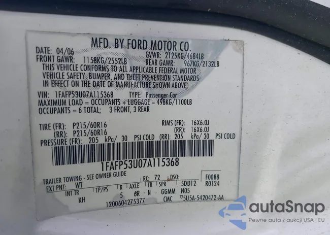 1FAFP53U07A115368: 42290697