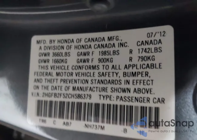 2HGFB2F52CH586379: 42289840